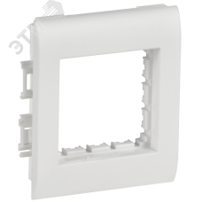 METRA Рамка и суппорт на 2 модуля для кабель-каналов с шириной крышки 75мм белый