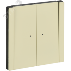 FORTE&PIANO Выключатель 2-клавишный с индикацией 10А FP806M металл слоновая кость IEK