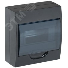 Корпус модульный пл. нав. ЩРН-П-8 черный IP41