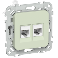 FLITE Розетка 2-местная компьютерная RJ45 категория 6 UTP РК6-2-0-ФлП панг IEK