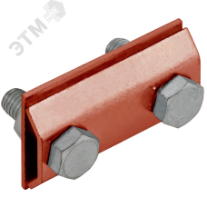 Зажим соединительный сквозной пруток-пруток 8 мм медь