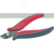 Бокорезы для электроники 128 мм (загнутые, без фаски до 1.3мм с зажимом для провол.)