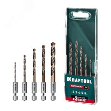 Набор сверл по металлу для винтовёртов и шуруповертов IMPACT READY, НЕХ-1/4"", 5 шт