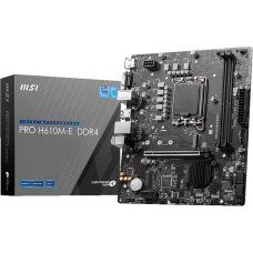 Материнская плата/ MB MSI INTEL H610 s1700, 2xDDR4(64GB), D-SUB/HDMI 1.4, 1xPCIe 4.0x16, 1xPCIe 3.0, 1xLAN, 4xSATA 6Gb/s, 1xM.2, 2xUSB 3.2, 4xUSB 2.0, 1xPS/2, mATX