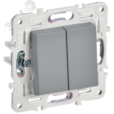 SKANDY Выключатель 2-клавишный перекрестный 10А SK-V06Gr серый IEK