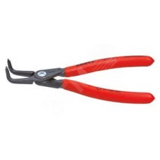 Щипцы прецизионные для внутренних стопорных колец губки под углом 90° посадочный размер 12 - 25 мм диаметр наконечников 13 мм L-130 мм Cr-V чёрные обливные рукоятки