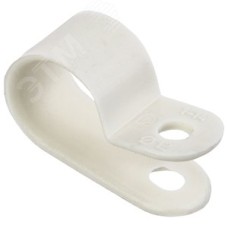 Скоба крепежная 12мм нейлоновая белая (50шт)
