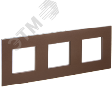 SKANDY Рамка 3-местная SK-F33Br металл шоколад IEK