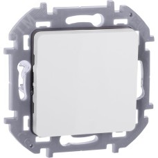 Выключатель 1-клавишный 10АХ безвинтовое крепление белый INSPIRIA