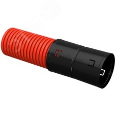 Труба гофрированная двустенная ПНД d=110мм красная жесткая (6м) IEK