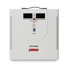 Стабилизатор POWERMAN AVS 10000D, ступенчатый регулятор, цифровые индикаторы уровней напряжения, 10000ВА, 140-260В, максимальный входной ток 50А, клеммная колодка, IP-20, напольный,  410мм х 280мм х 310мм, 15.5 кг./ Stabilizer POWERMAN AVS 10000D, step-ty