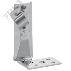 Держатель проводника круглого 6-10 мм винтовой угловой скрытый h 70 мм оцинкованная сталь HDZ