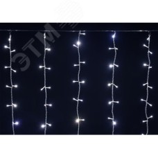 Гирлянда Занавес 1,5х1,5 м 160 светодиодов белый свет IP20 прозрачный шнур 3 м 230 В транзит LIGHTING