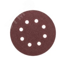 Диск абразивный на ворсовой основе, на липучке, перфорированный, P60, 125мм, 10 шт.