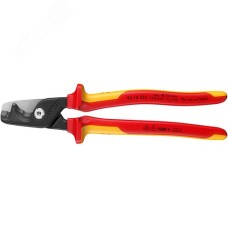 Кабелерез, ступенчатый рез, диаметр 23 мм (120 мм), длина 225 мм, хром, двухкомпонентные диэлектрические ручки, SB, StepCut XL VDE