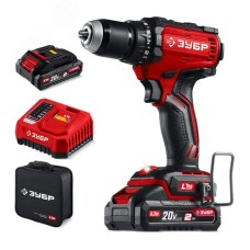 Дрель-шуруповерт, бесщеточная 20 В, 65 Н·м, 2 АКБ LMS 2 А·ч, сумка