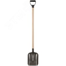 Лопата совковая, ''рельсовая сталь'', с деревянным черенком 235х350х1420 мм