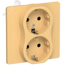 FLITE Розетка 2-местная с заземлением без защитных шторок 16А в сборе РС12-0-К-ФлЗ золотарник IEK