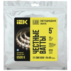 Лента светодиодная 5м LSR-5050W60 14,4Вт/м 12В IP20 60LED/м
