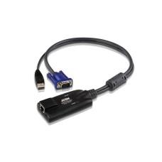 Модуль удлинителя, SVGA+KBD+MOUSE USB,  40 метр., для подкл. комп. к перекл. макс.разреш. 1600х1200, RJ45+HD-DB15+USB A-тип, Female+2xMale, без Б.П., (DDC2B)/ATEN/ USB VGA KVM Adapter
