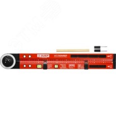 Уровень-угломер ''Мастер'' складной, 2 ампулы (1 поворотная), точность 1мм/м, 500мм