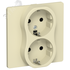 FLITE Розетка 2-местная с заземлением без защитных шторок 16А в сборе РС12-0-К-ФлН навахо IEK