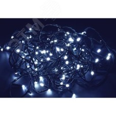 Гирлянда нить 10 м 100 светодиодов белый свет IP20 зеленый шнур 1,5 м 230 В контроллер 8 сцен LIGHTING