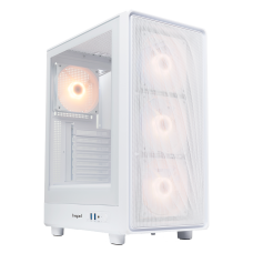 Корпус без блока питания/ Case HSPD M510, Mesh Mid Tower, White, TG, 0.5 SPCC, 4x120mm ARGB (Orbis F1) ATX, mATX, mITX 180/280/160mm 1x2.5", 1x3.5", 7xPCI 2xUSB-A 3.0 517x277x418mm