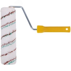 Валик микроволокно, белый с красной и синей полосками, диаметр 48/66 мм, ворс 9 мм, 230 мм