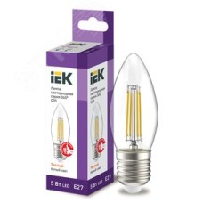 Лампа светодиодная C35 свеча прозрачная 5Вт 230В 3000К E27 серия 360 град