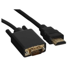 Переходник/ Кабель GoPower HDMI (m)-VGA (m) 1м черный Premium Zip-Lock c подвесом (1/200)