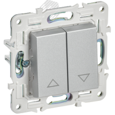 SKANDY Выключатель жалюзи 10А SK-V12S серебряный IEK
