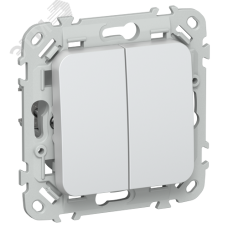 FLITE Выключатель 2-клавишный 10А ВС12-1-0-ФлЖ жемчуг IEK