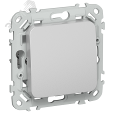 FLITE Выключатель 1-клавишный 2-полюсный 10А ВС6/21-1-2-ФлА алюминий IEK