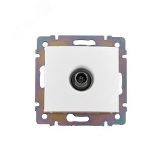 Розетка TV проходная белый VALENA DIY