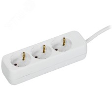 Удлинитель UMA У03 3 места 2P+PE 3м 3х1мм2 10А белый