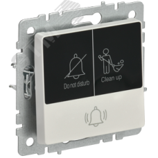 BRITE Кнопка звонка с индикацией для отелей 10А ВС10-1-9-БрЖ жемчуг IEK