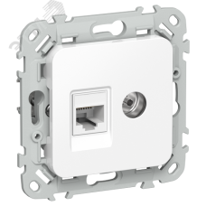 FLITE Розетка 2-местная RJ45/TV категория 5Е UTP РКТВ5е-2-0-ФлБ белый IEK