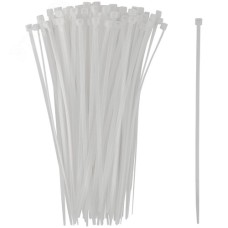 Хомуты нейлоновые для проводов, белые 100 шт.,  3,6х200 мм