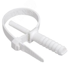 Хомут 7х150мм дюбельный белый (50шт)