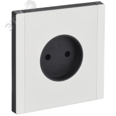 FORTE&PIANO Розетка 1-местная без заземления без защитных шторок винтовое крепление 10А FP218M металл белый IEK