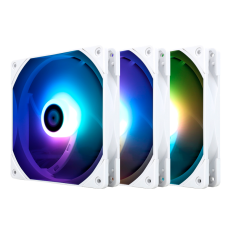 Кулер для корпуса/ Case Cooler Thermalright TL-C14W-Sx3 (140x140x26mm, 4-pin PWM, ARGB, 74.3CFM, 26.6dBA, 1500RPM, White)