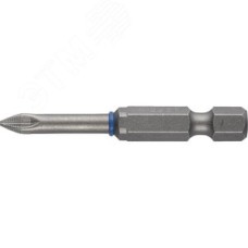 Биты ''ЭКСПЕРТ'' торсионные кованые, обточенные, хромомолибденовая сталь, тип хвостовика E 1/4'', PZ1, 50мм, 2шт