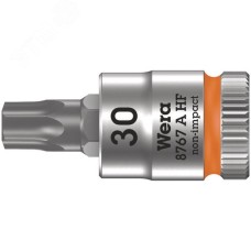 Головка торцевая 8767 A HF TORX Zyklop со вставкой DR 1/4 с функцией фиксации крепежа TX 30X28 мм