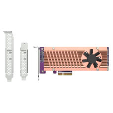 Плата расширения/ QNAP QM2-2P-344A 2 x M.2 22110 or 2280 PCIe (Gen3 x4) NVMe SSD slots, Low-profile flat and Full-height brackets included.
