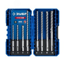 Набор буров ПРОФИ-4Х №2, буры SDS-plus, 8шт