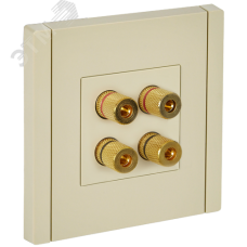 FORTE&PIANO Аудиорозетка 4-местная FP439 ваниль IEK