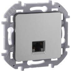 Розетка компьютерная RJ45 категория 5Е UTP алюминий INSPIRIA