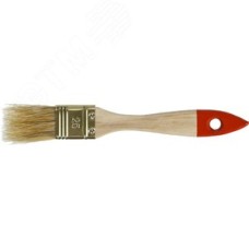 Кисть плоская ''УНИВЕРСАЛ-ОПТИМА'', светлая щетина, деревянная ручка, 25мм
