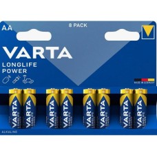 Батарейка AA/ Батарейка Varta LONGLIFE POWER (HIGH ENERGY) LR6 AA BL8 Alkaline 1.5V (4906) (8/160) (8 шт.)